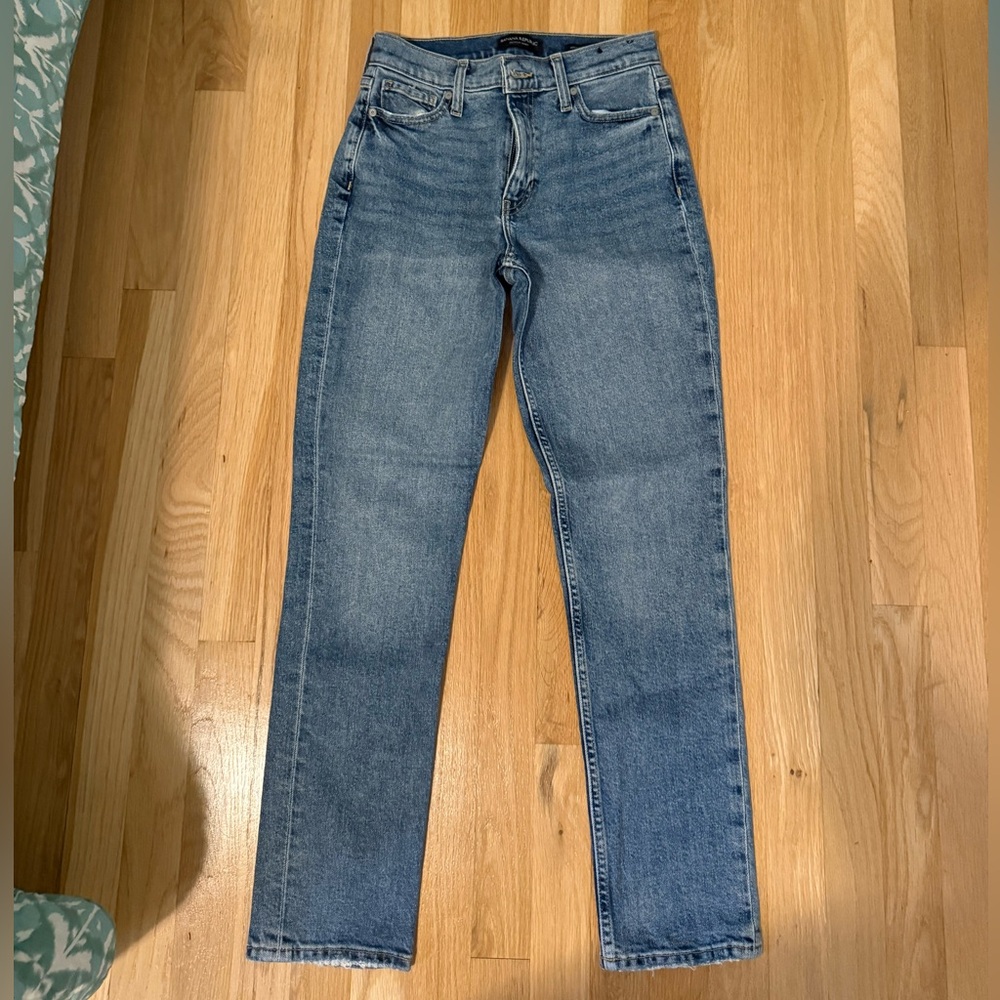 Banana Republic High Rise Straight Vintage Wash Jeans
